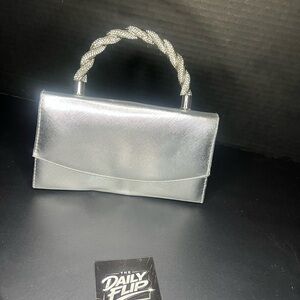 Silver Braided Handle Women's Bag
